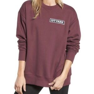 IVY PARK Sweatshirt Women’s size Medium Purple Crew Oversized Sweatshirt Plum
